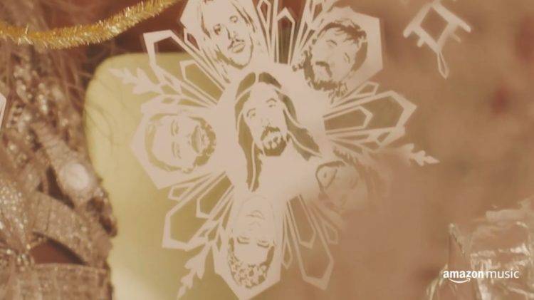 Foo Fighters decoration made for the “Holiday Plays” promo