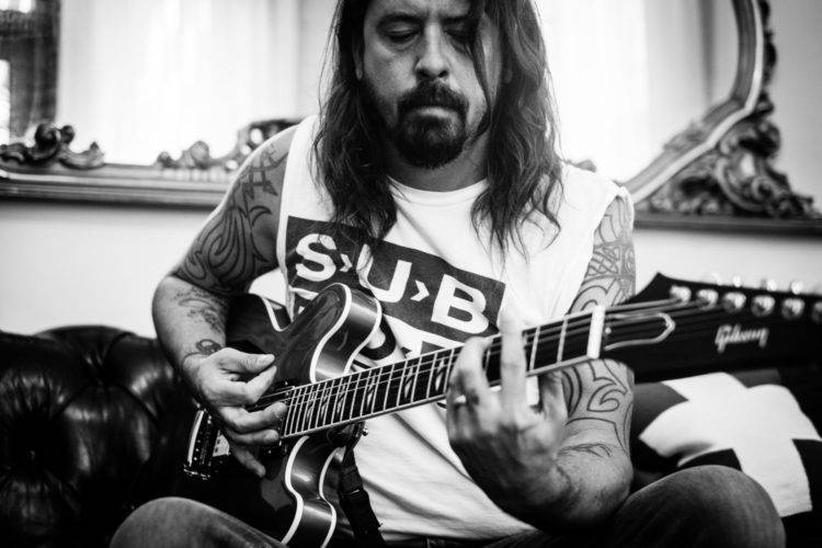 Dave Grohl recording for the St. Cecilia EP in Austin. Texas. Photo by Cambria Harkey