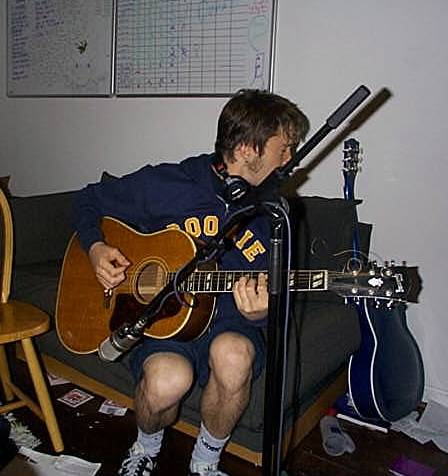 Shiflett at work in December 1999, his first Foo Fighters session. Photo – Curtis Mathewson