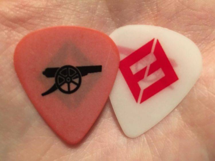 Chris’ Arsenal themed guitar picks