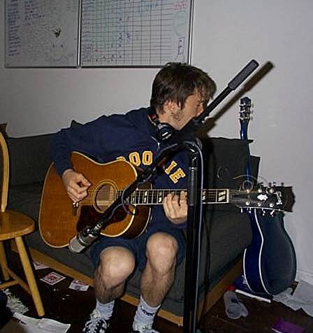 Chris Shiflett during his first session with the band, December 1999. Photo by Curtis Mathewson